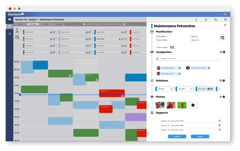 Planning equipment checks with cmms Daxium-Air