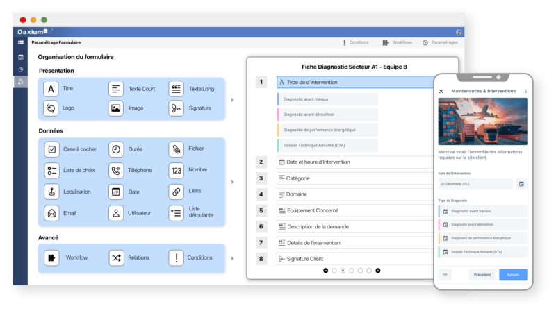 Formulaires sur-mesure avec Daxium-Air