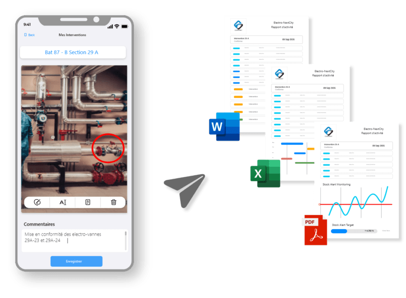 Envoyez automatiquement vos comptes-rendus de chantiers BTP Envoyez automatiquement vos comptes-rendus de chantiers BTP avec Daxium-Air