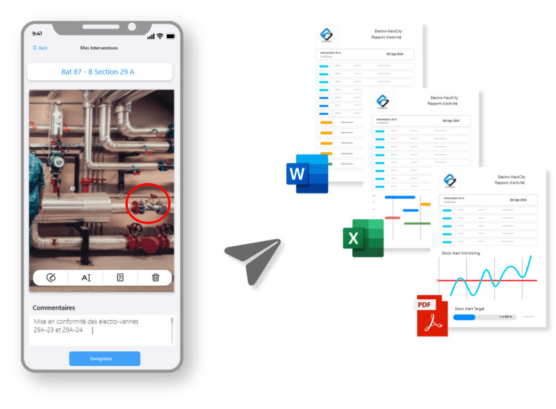 Envoyez automatiquement vos comptes-rendus de chantiers BTP avec Daxium-Air