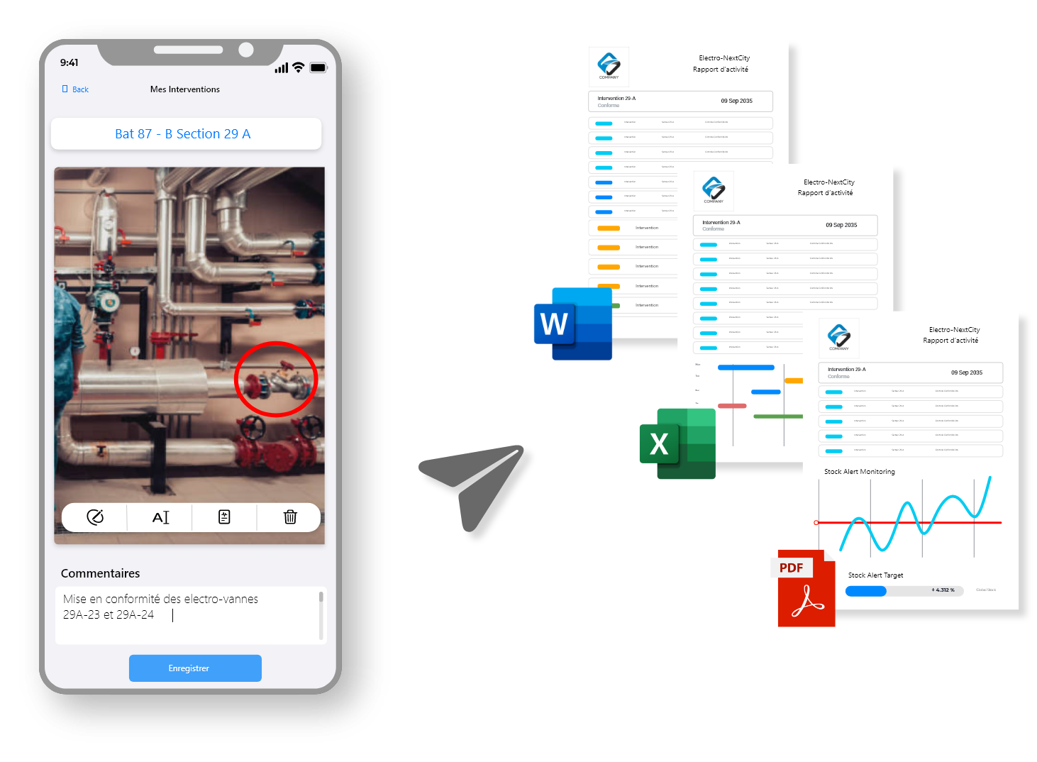 Envoyez automatiquement vos comptes-rendus de chantiers BTP