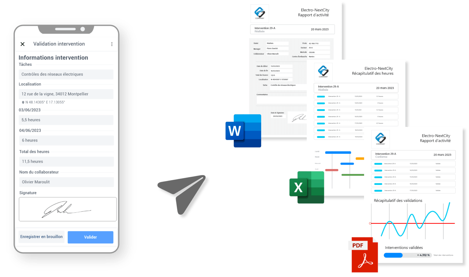 Exportez vos rapports pour partagez vos données avec Daxium-Air