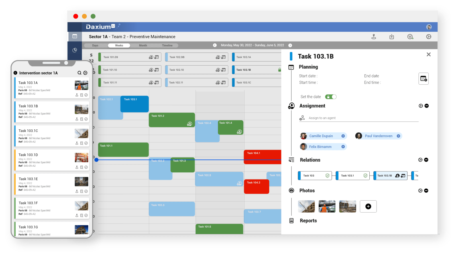 Planning activities and tasks with Daxium-Air Planning activities and tasks with Daxium-Air