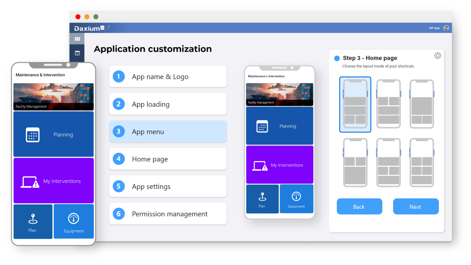 Personalization of the Daxium-Air application Personalization of the Daxium-Air application