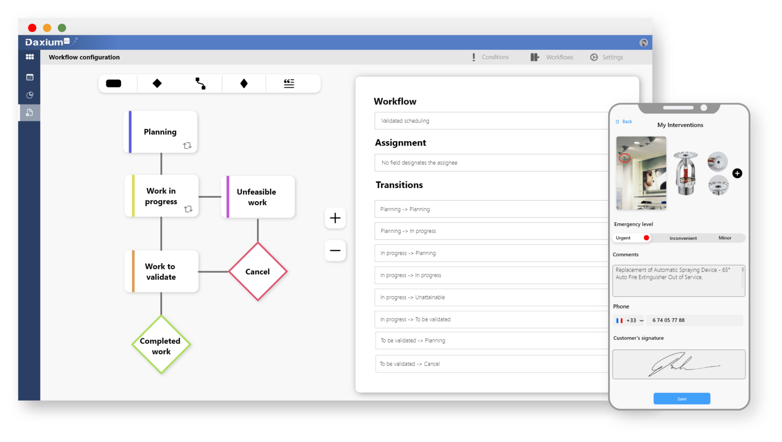 Workflows and process automation with Daxium-Air