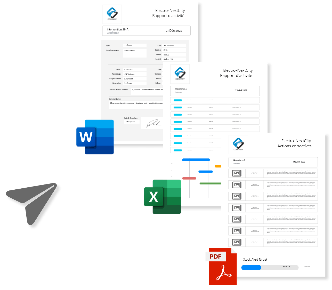 Exportez vos rapports de suivi et contrôle QHSE Exportez vos rapports de suivi et contrôle QHSE avec Daxium-Air
