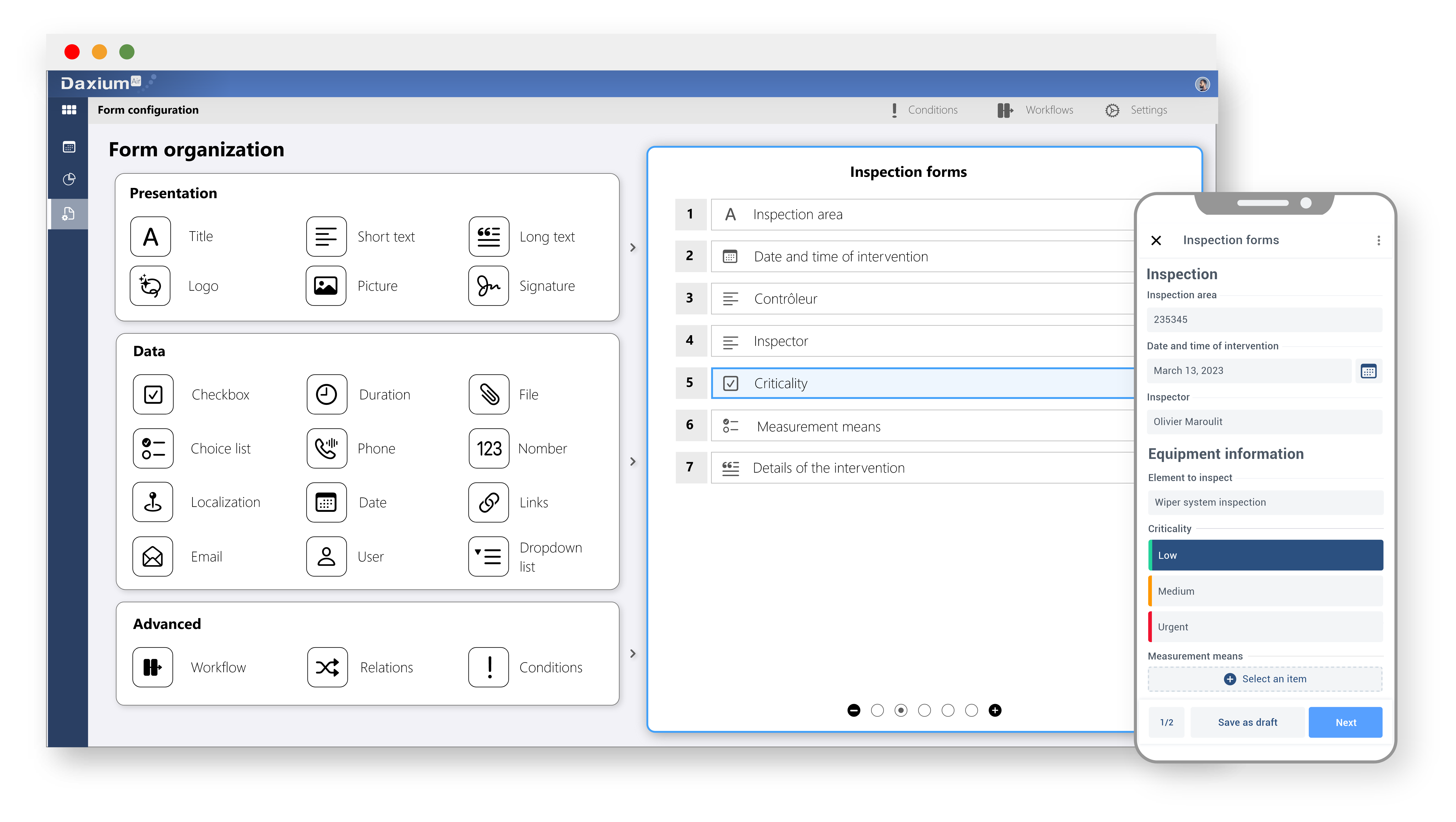 Customize Your Inspection Forms with Daxium-Air