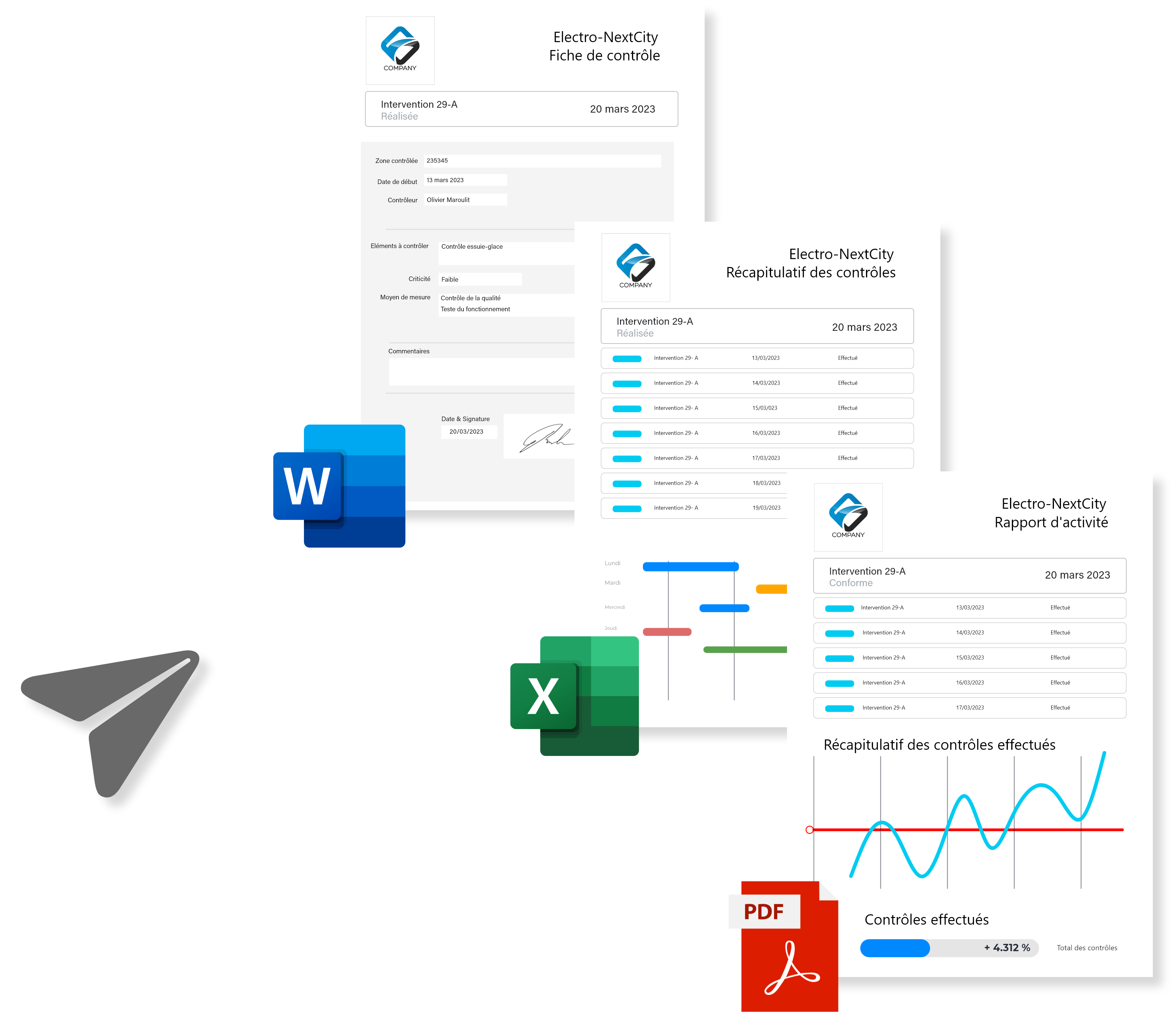 Exportez vos rapports de contrôles avec Daxium-Air