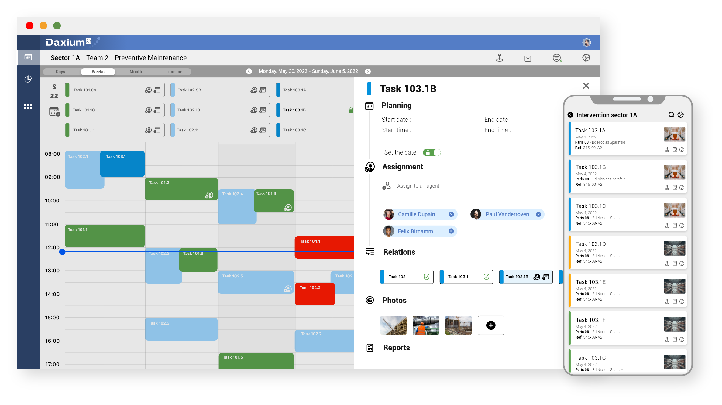 Send your construction site planning reports in real time